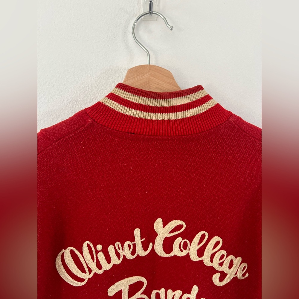 Vintage Collegiate Varsity Olivet College‎ Bands Chainstitch Red Jacket - Picture 9 of 15